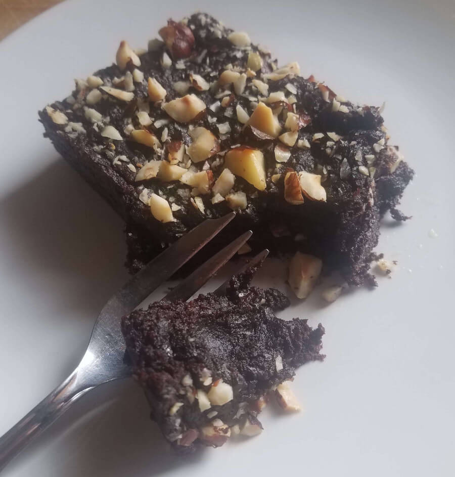 Chocolate and sweet potato brownies.