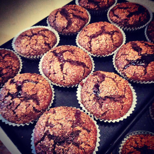Gluten free blackberry muffins.