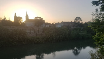 Lisle sur Tarn sunrise halo.