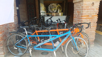 Tandem bikes in the Tarn.